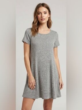 Aiden Y - Oak Heathered Gray Brushed A-Line Swing Mini